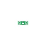 Kit de 3 etiquettes d'evacuation adhesive baes fleche 'a 45' Kit de 3 etiquettes d'evacuation adhesive baes fleche 'a 45'