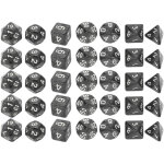 Kit de 35 d�s en plastique � motifs perle, chiffres blancs, d�s poly�driques pour jeux de soci�t�, bureau ...