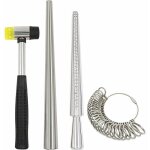 - kit d&39outils de calibrage de bagues, triboulet mesureur, maillet en acier avec t�te en caoutchouc, ...