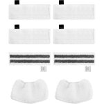 Kit 8 accessoire pour k�rcher sc2 sc3 sc4 sc5 lavettes pour karcher nettoyeur vapeur comprend 6 bonnettes ...