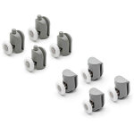 Idralite - kit 8 pices roulettes de remplacement verre cabine de douche porte coulissante obi 2