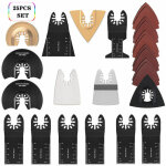 Kit d'accessoires pour lame de scie multi - outils, 25 pi�ces d'accessoires multi - outils oscillants ...