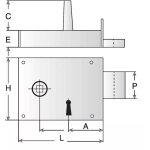 Bloc b�quille seule ext�rieur pour anti - panique - jpm noir noir
