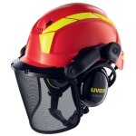 Uvex - kit casque forestier pheos forest 9774 - rouge - taille unique