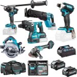 Makita ? kit combin� 40v dk0115g601 avec 6 outils �lectroportatifs ? 2 batteries 4ah ? moteur sans balais ...