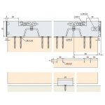 Hawa - kit complet eku - porta 40 h - pour 1 porte - avec amortisseurs - rail 2000 mm