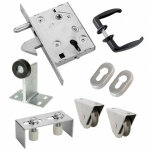 Kit complet portail coulissant roue acier gorge u en applique �100x20mm estebro