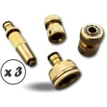 Kibros - kits complet de raccords et connecteurs en laiton buse d'arrosage réglable - quantité x 3 - ... Kibros - kits complet de raccords et connecteurs en laiton buse d'arrosage réglable - quantité x 3 - ...