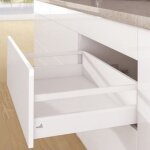 Kit complet tiroir arcitech � casseroles avec tringles profil h94mm paroi arri�re h186mm coloris blanc ...