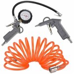 Kit compresseur double pistolet tuyau de soufflage d'air comprimé 5mt manomètre 3pcs Kit compresseur double pistolet tuyau de soufflage d'air comprimé 5mt manomètre 3pcs