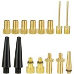 Kit de conversion de valve de v�lo en 15 pi�ces avec adaptateurs de valve en laiton, compatible avec ...