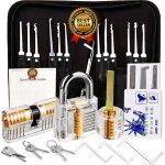 Kit de crochetage serrure, preciva 26 - pi�ce lock picking kit, outils de d?entra�nement avec 3 serrure ...