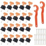 Kit de croisillon carrelage autonivelant, 20 pcs syst�me de nivellement leveller de carrelage r�utilisable, ...