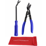 Kit de d�montage de clips de voiture, ensemble robuste 3 pi�ces : tournevis 20 cm + pince l�g�re + sac ...