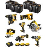 Dewalt - kit dwk703t (dcd996 dch273 dcg405 dcf887 dcs334 dcs570 dcs367 3 x 5, 0 ah dcb115 4 x tstak vi) ...