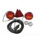 Lem select ? kit �clairage � feux led ronds pour remorques ? faisceau 10 m + 4 m ? 2 catadioptres rouges ...
