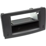 Kit facade autoradio 2din compatible avec mercedes classe m w164 05 - 11 avec vide poche noir