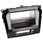 Kit facade autoradio compatible avec suzuki vitara ap15 vide poche noir brillant
