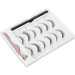 Kit de faux cils magn�tiques pour eyeliner, 6 paires de faux cils, eyeliner liquide et pince � �piler. ...