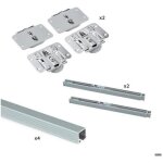 Kit de ferrures pour flow 2 portes coulissantes et armoire � fermeture souple avec rails encastr�s 2, ...