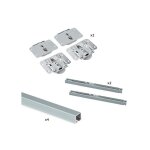 Kit de ferrures pour flow 2 portes coulissantes et armoire à fermeture souple avec rails encastrés 2, ... Kit de ferrures pour flow 2 portes coulissantes et armoire à fermeture souple avec rails encastrés 2, ...