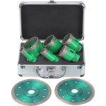 Kit de forets diamant�s 6 pi�ces ? tr�pans 20 / 25 / 40 / 45 / 50 / 68mm ? filetage m14 pour per�age ...