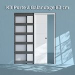 Kit galandage porte ligne 83 cm avec finition