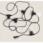 Kit guirlande lumineuse ext�rieure ip44 5m noir + 5 ampoules led filament b22 2w 4000k blanc neutre
