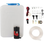 Kit de lave - glace universel pompe de nettoyage 12v 1. 8l r�servoir d'essuie - glace