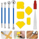 Kit de lisseur � joints en silicone avec boule m�tallique outils de joint en silicone pour carrelage ...
