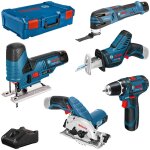 Bosch - kit machines 12v gsr + gst + gop + gks + gsa + 3x gba 3, 0ah + gal en xl - boxx
