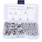 Kit de manchons de boucle de sertissage, 6 tailles, virole � double baril en aluminium universelle pour ...