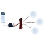 Kit spot led meubled ip65 - 3 x 3, 5 w - 3000k - blanc - aric - 50843