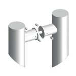 Cuivrinox - kits de montage double, support droit pour poign�es de porte battante finition laiton