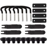Kit de montage universel pour coffre de toit en acier inoxydable, 4 pi�ces, avec 8 �crous de blocage ...