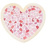 Kit mosa�que - artemio - coeur - 14 x 15, 5 cm - pl�tre - colle - tesselles color�es
