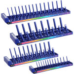 Kit d'organisateur de douilles 4 pi�ces, 1 / 4', 3 / 8', 1 / 2' pour douilles m�triques, support de rangement ...