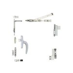 Fapim - kit oscillo - battant galicube 1 v � cr�mone nefer midi - compas moyen 562 � 1200 mm - argent ...