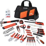 Valuemax - kit d'outils 219 pices avec sac durable, caisse  outils complete pour bricolage, rparation ...