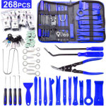 Kit d'outils de d�pose de garniture de 268 pi�ces ? accessoires de panneau de porte et d'autoradio ? ...