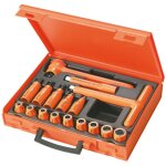 Kit d'outils isol�s 1000 volts facom s�rie vse avec douilles 1 / 2', 17 pi�ces