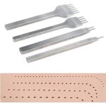 Kit outils perforatrice 4 pcs diy cuir kit outils perforatrice pour artisanat du cuir griffe (4mm)