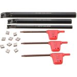 Kit d'outils de tournage de tour � m�taux 3 pi�ces s07k / s10k / s12m - sclcr06 barres d'al�sage 10 pi�ces ...
