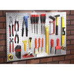 Kit panneau perfor� t�le compos� d'un panneau t�le + 1 lot de 40 crochets universels pour panneau perfor� ...