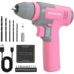 Kit de perceuses visseuse sans fil 8v rose, visseuse devisseuse sans fil 2000mah, couple 12nm, mandrin ...
