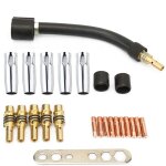 Kit pi�ces torche � souder binzel 15ak, 24 pi�ces incluent buse, contact, col de cygne et porte - �lectrode, ...