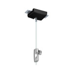 Kit pince faux plafond noir pour accrochage de tableaux ? pince m�tal ? fil perlon 200 cm ? charge max ...