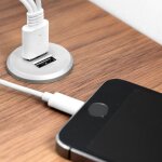 Kit de plugy de connecteurs de charge usb, y compris convertisseur et 2 usb type a, diamètre 25mm, plastique, ... Kit de plugy de connecteurs de charge usb, y compris convertisseur et 2 usb type a, diamètre 25mm, plastique, ...