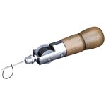 Kit de poin�on de couture, poin�on de cuir avec aiguilles (droites et courb�es), bobines et fils cir�s ...