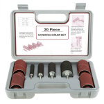Kit de ponceuse � tambour 20 pi�ces, avec �tui de rangement pon�age coussin auto - extensible longue ...